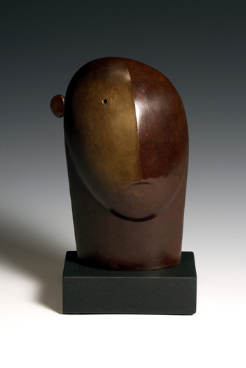 A God Came and Listened, bronze on slate base, edition of 9, 18cm h